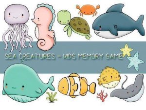 Kids Memory Sea Creatures Puzzle