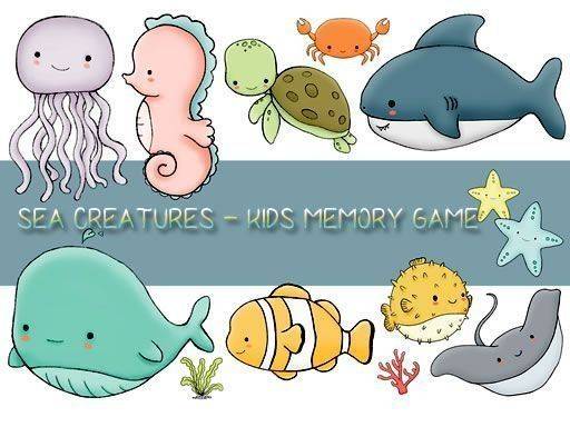 Kids Memory Sea Creatures Puzzle