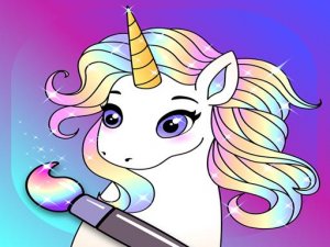 Glitter Unicorn Coloring Book